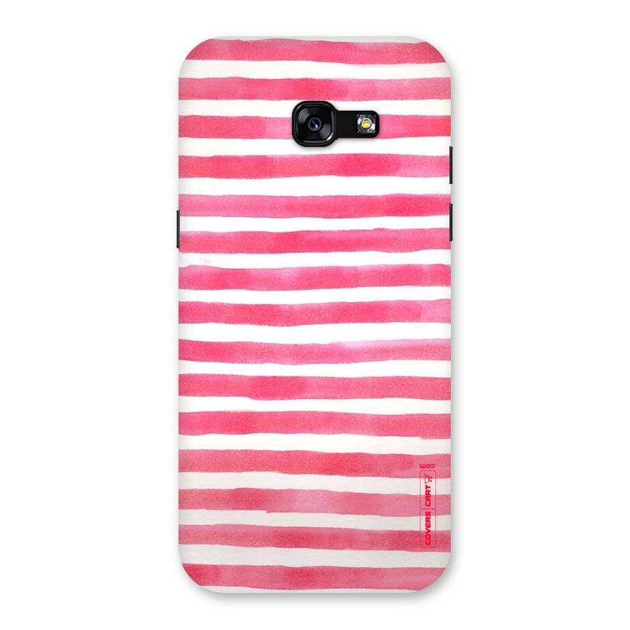 White And Pink Stripes Back Case for Galaxy A5 2017
