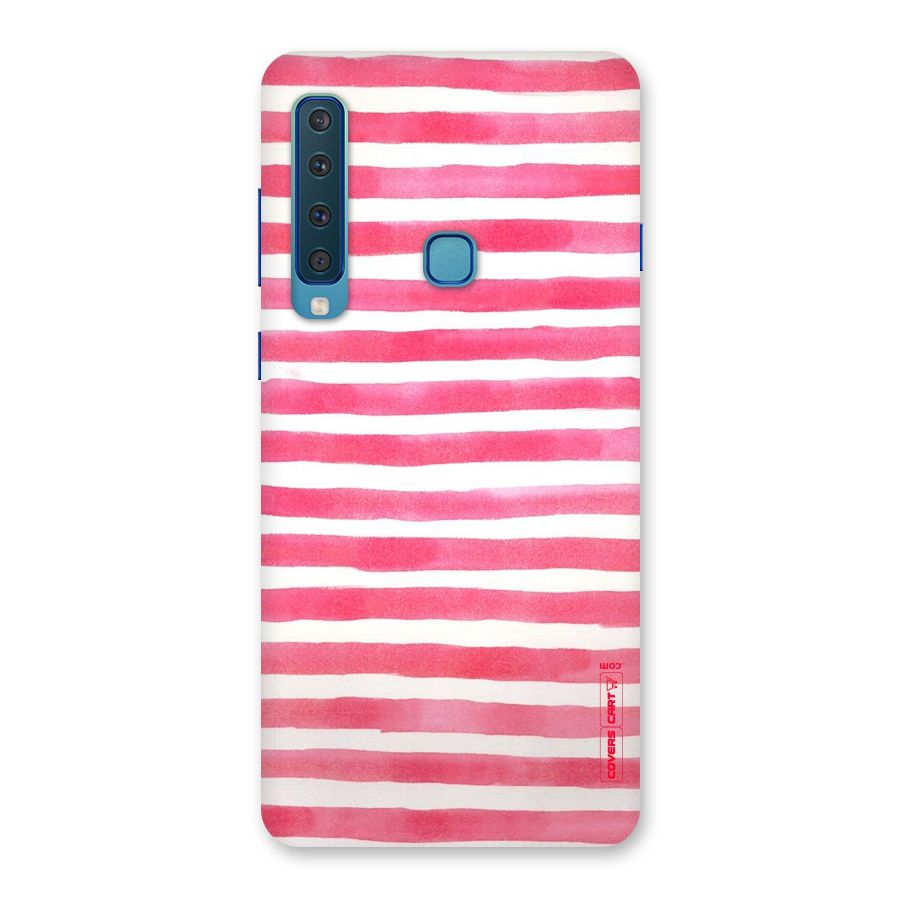 White And Pink Stripes Back Case for Galaxy A9 (2018)
