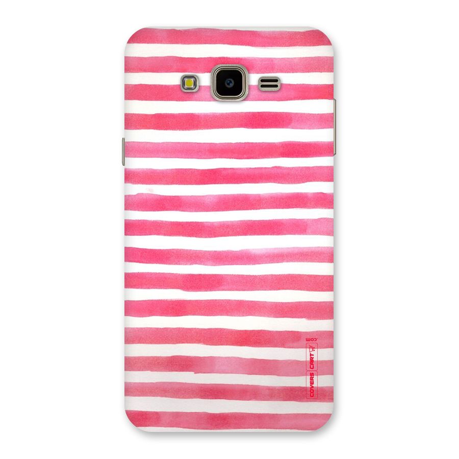 White And Pink Stripes Back Case for Galaxy J7 Nxt