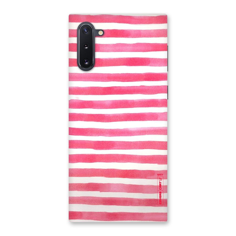 White And Pink Stripes Back Case for Galaxy Note 10