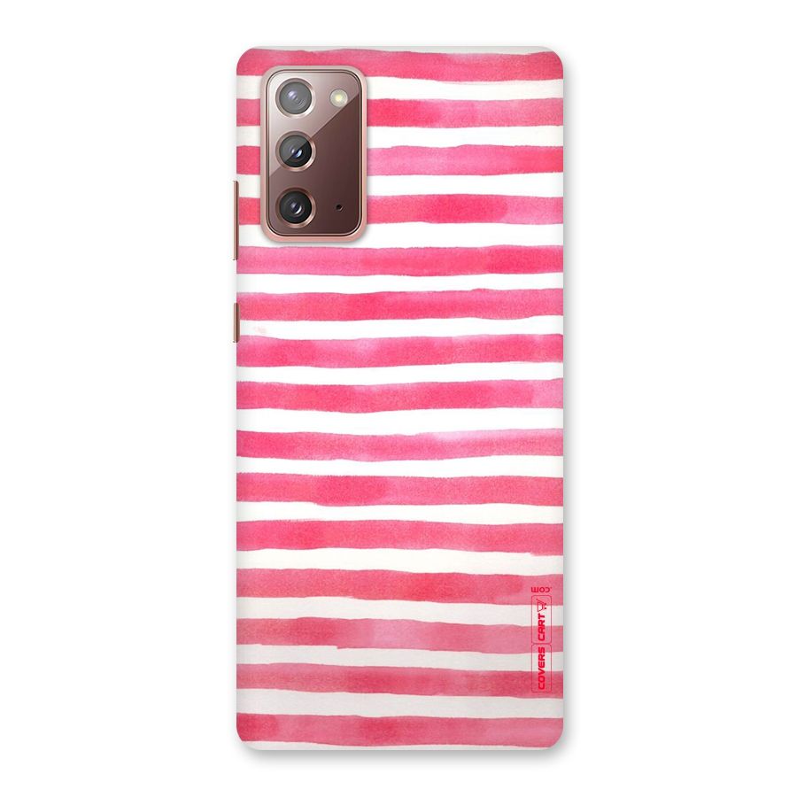 White And Pink Stripes Back Case for Galaxy Note 20