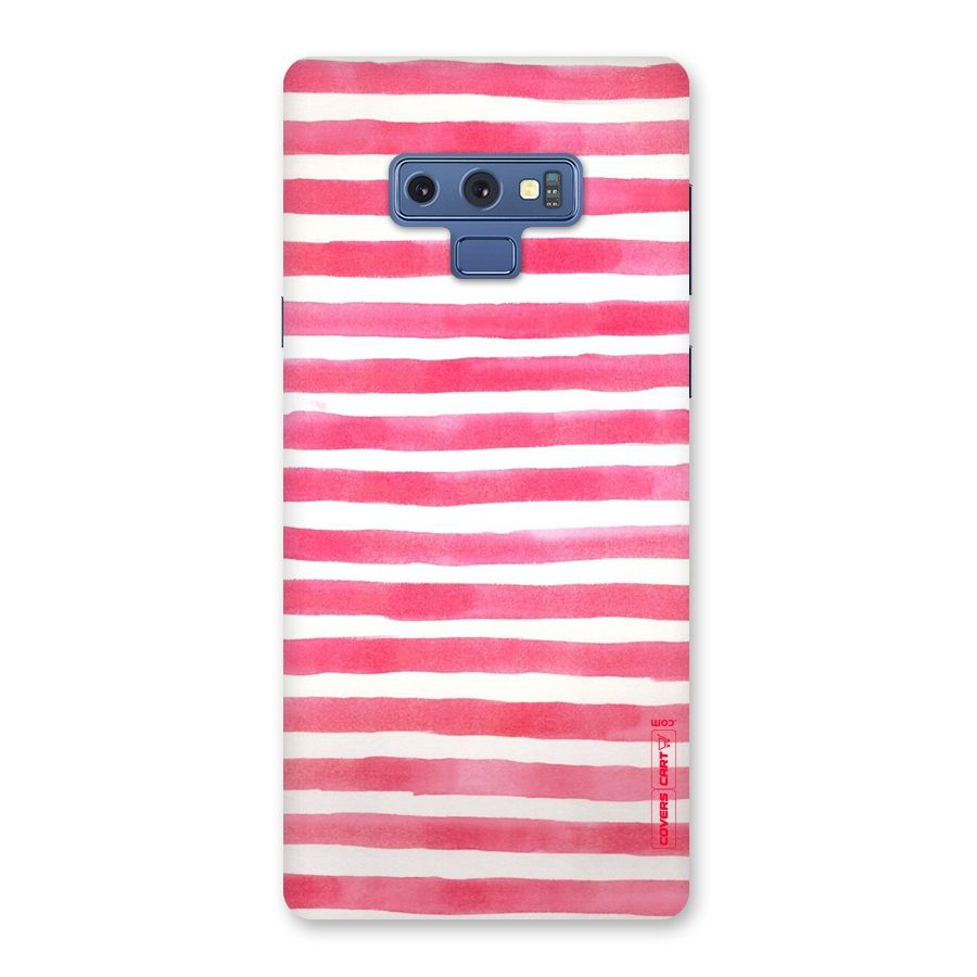 White And Pink Stripes Back Case for Galaxy Note 9