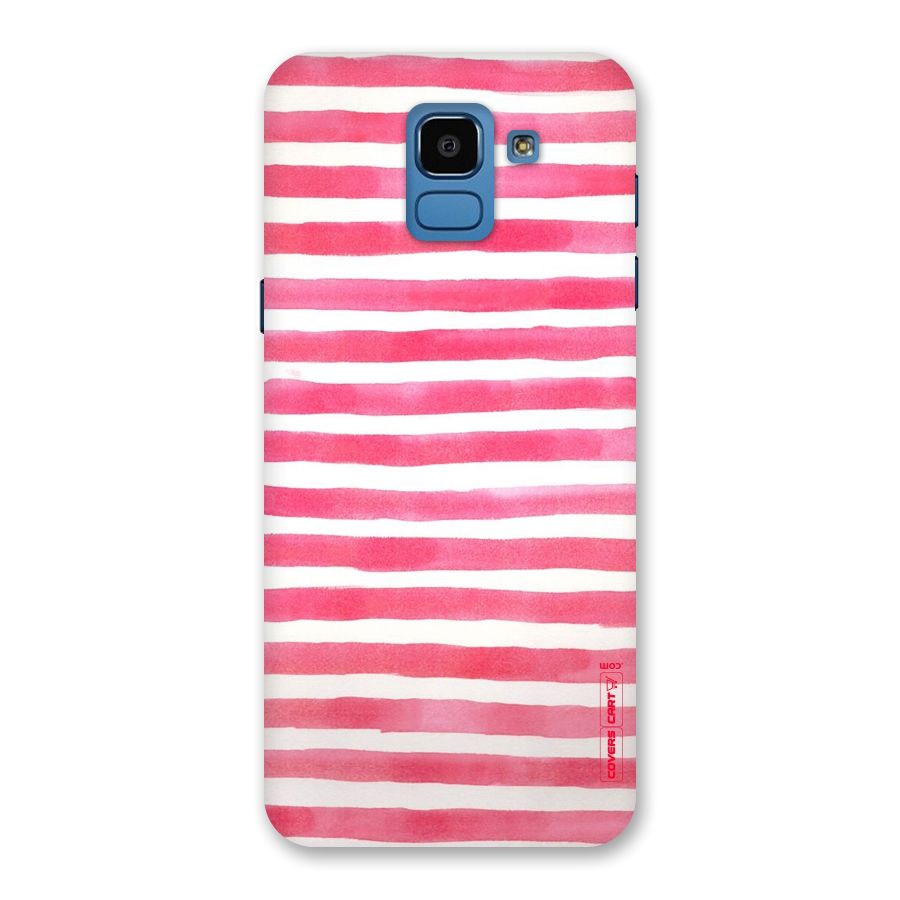 White And Pink Stripes Back Case for Galaxy On6