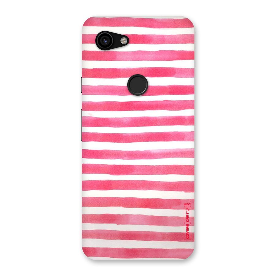 White And Pink Stripes Back Case for Google Pixel 3a
