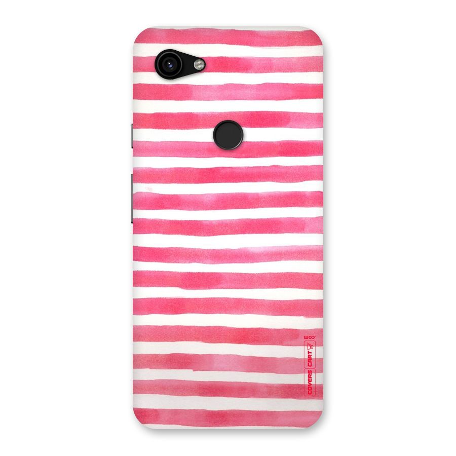White And Pink Stripes Back Case for Google Pixel 3a XL