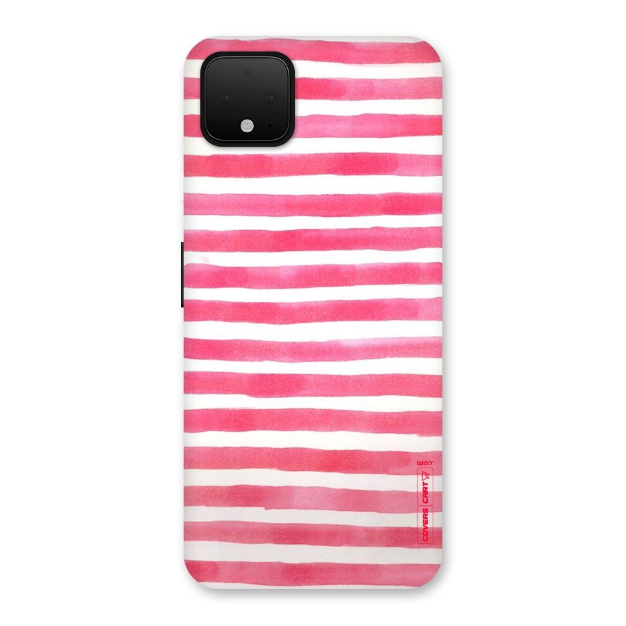 White And Pink Stripes Back Case for Google Pixel 4 XL