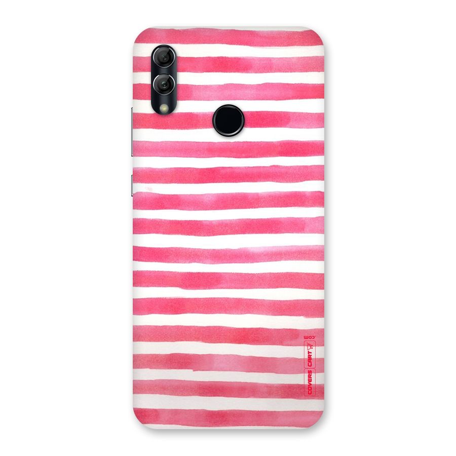 White And Pink Stripes Back Case for Honor 10 Lite