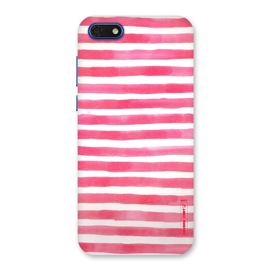 White And Pink Stripes Back Case for Honor 7s