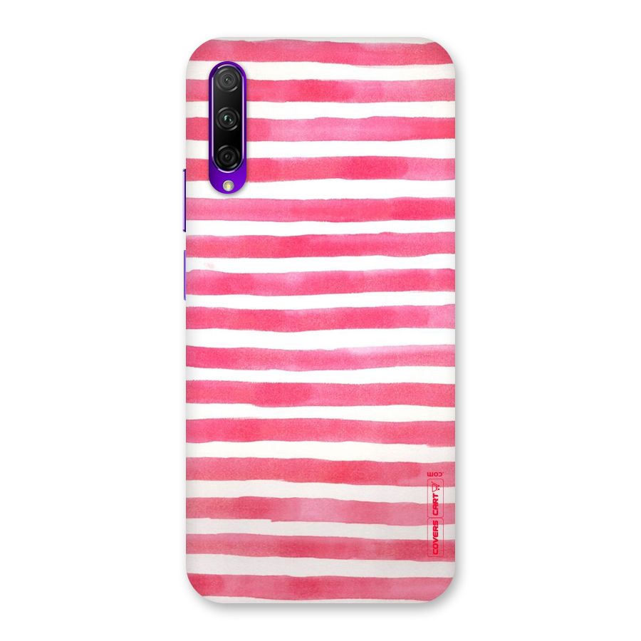 White And Pink Stripes Back Case for Honor 9X Pro