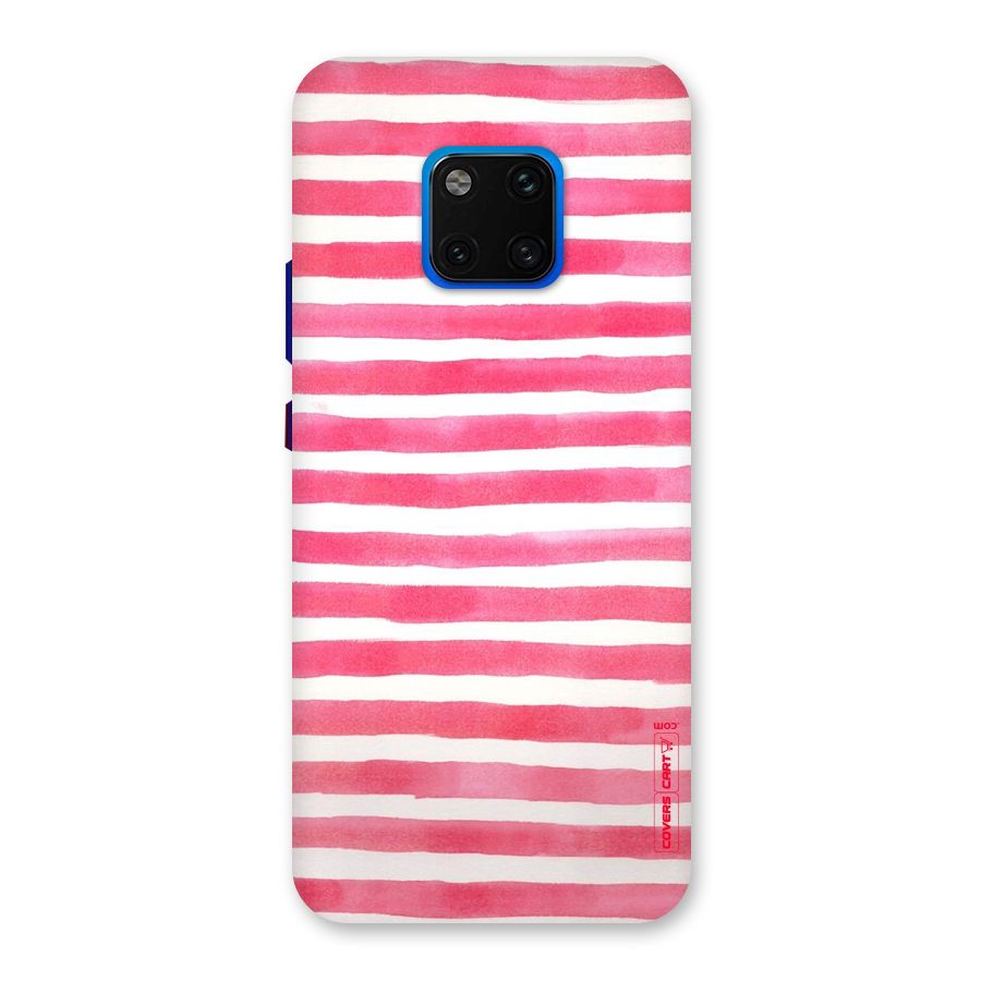White And Pink Stripes Back Case for Huawei Mate 20 Pro