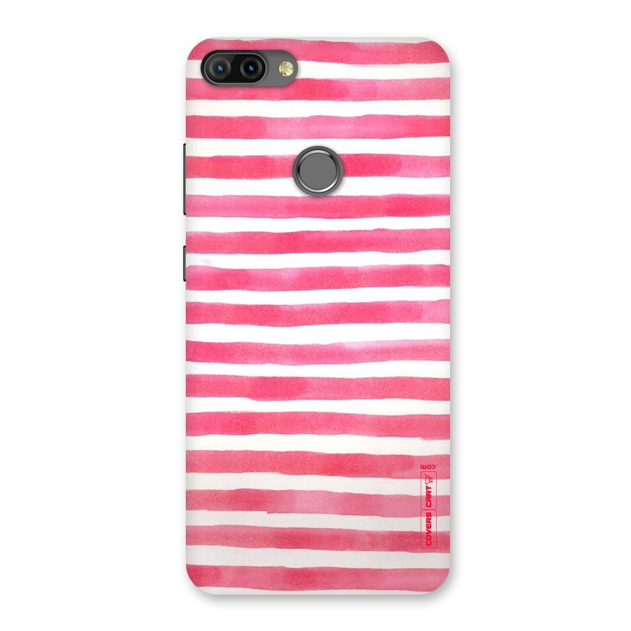 White And Pink Stripes Back Case for Infinix Hot 6 Pro
