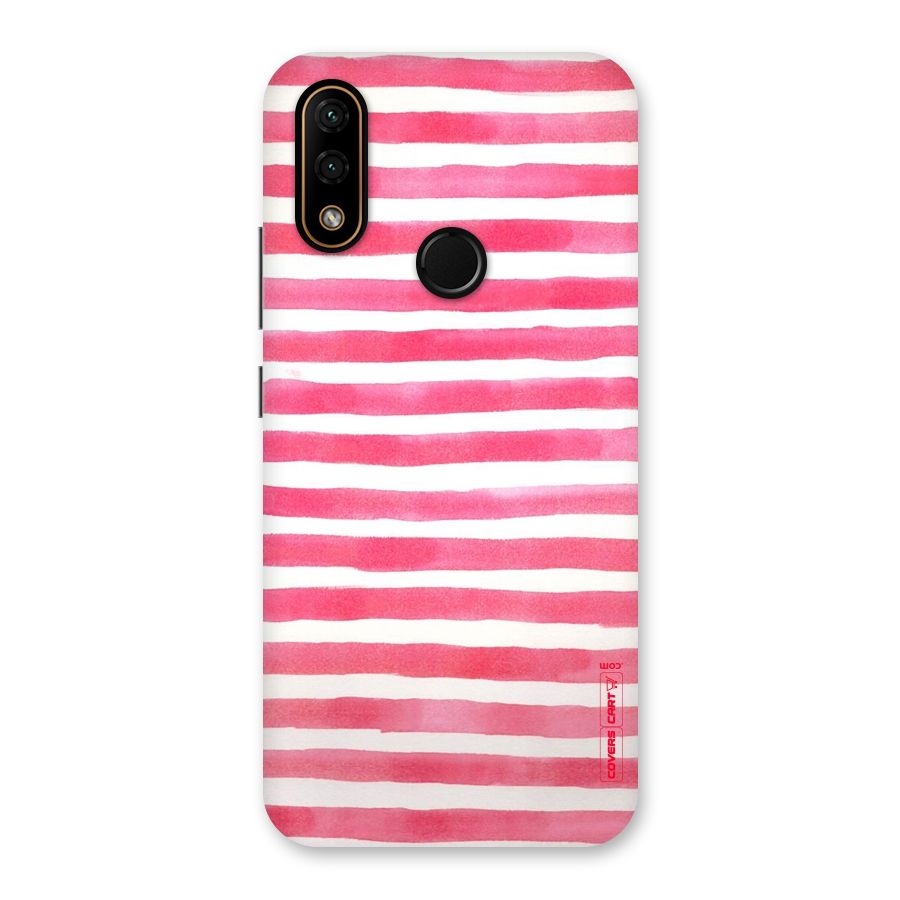 White And Pink Stripes Back Case for Lenovo A6 Note