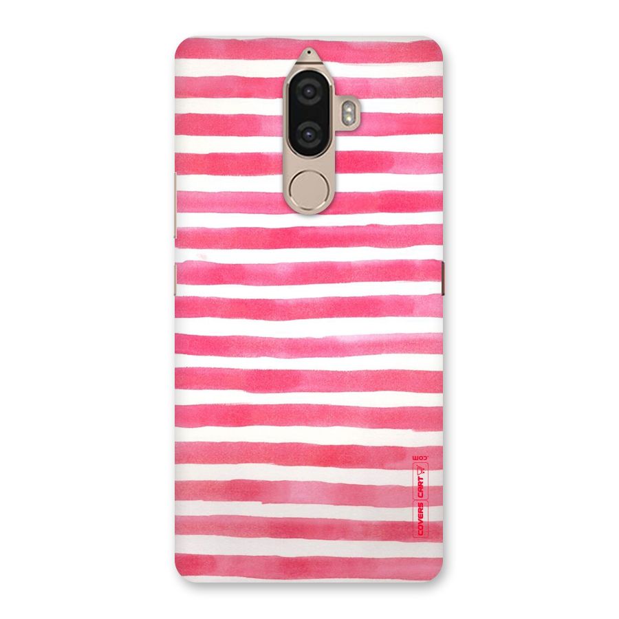 White And Pink Stripes Back Case for Lenovo K8 Note