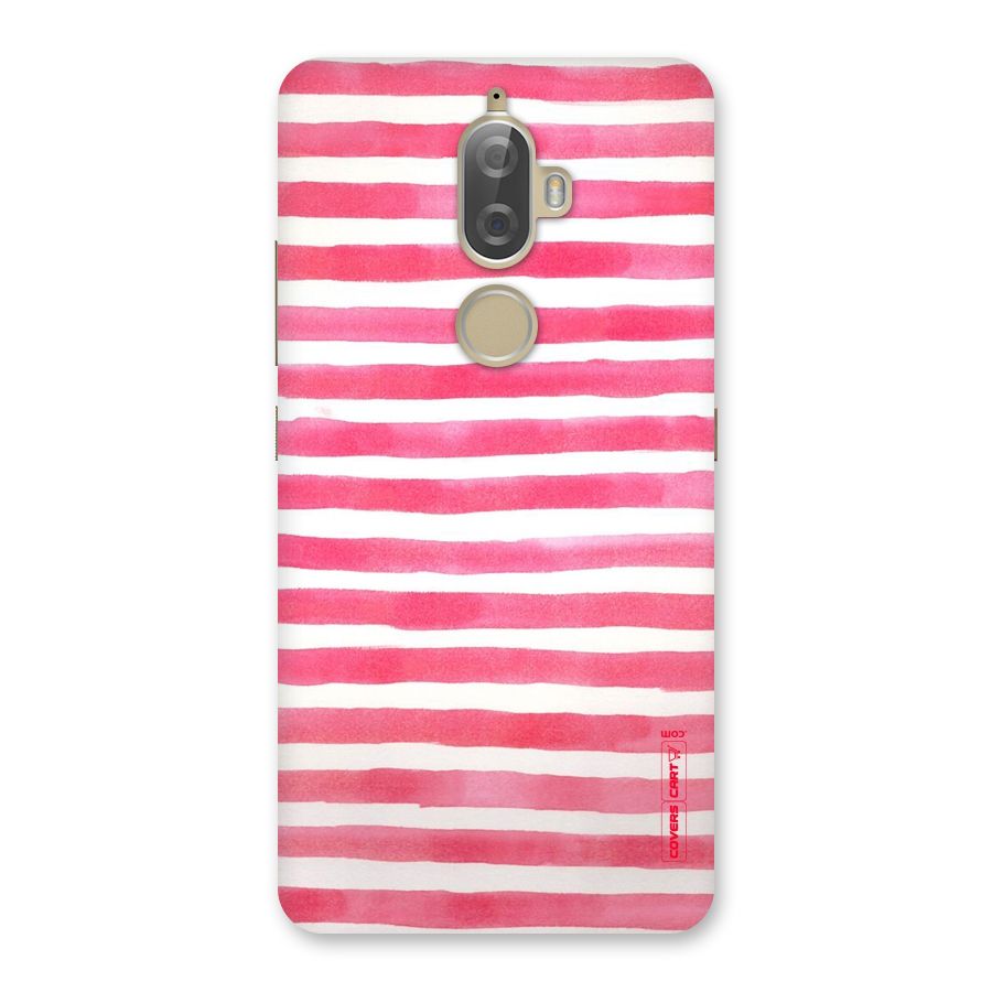 White And Pink Stripes Back Case for Lenovo K8 Plus