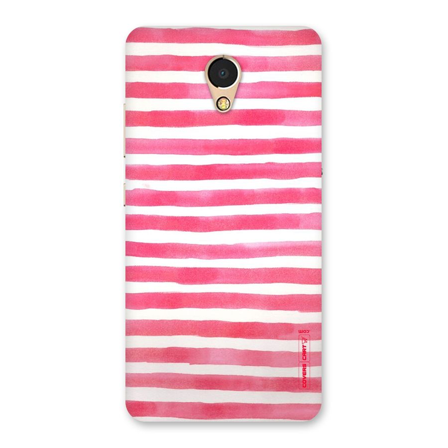 White And Pink Stripes Back Case for Lenovo P2