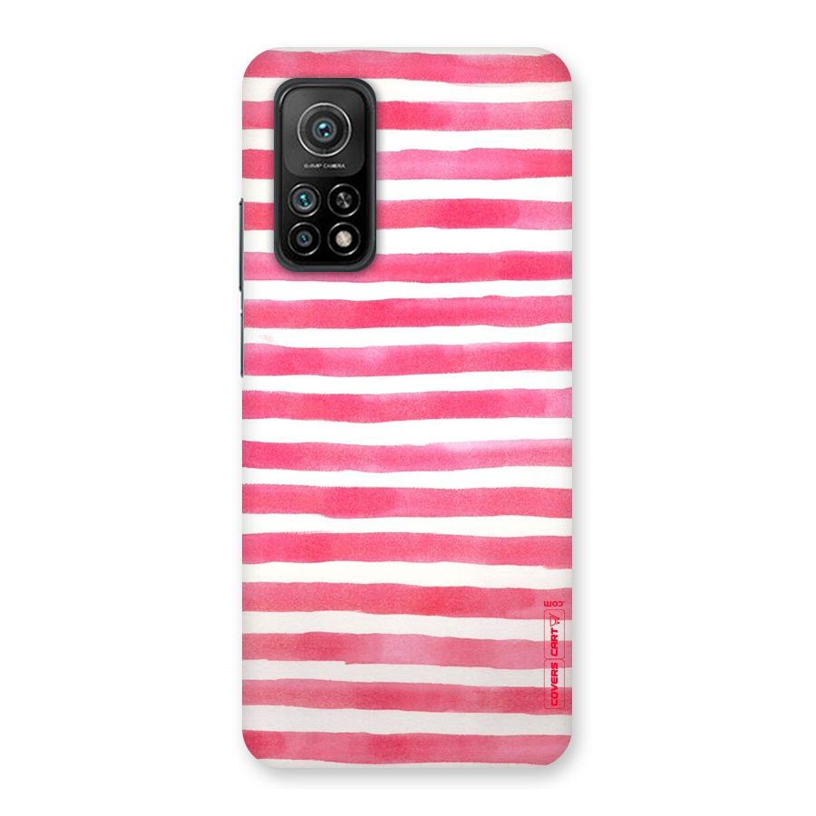White And Pink Stripes Back Case for Mi 10T Pro 5G