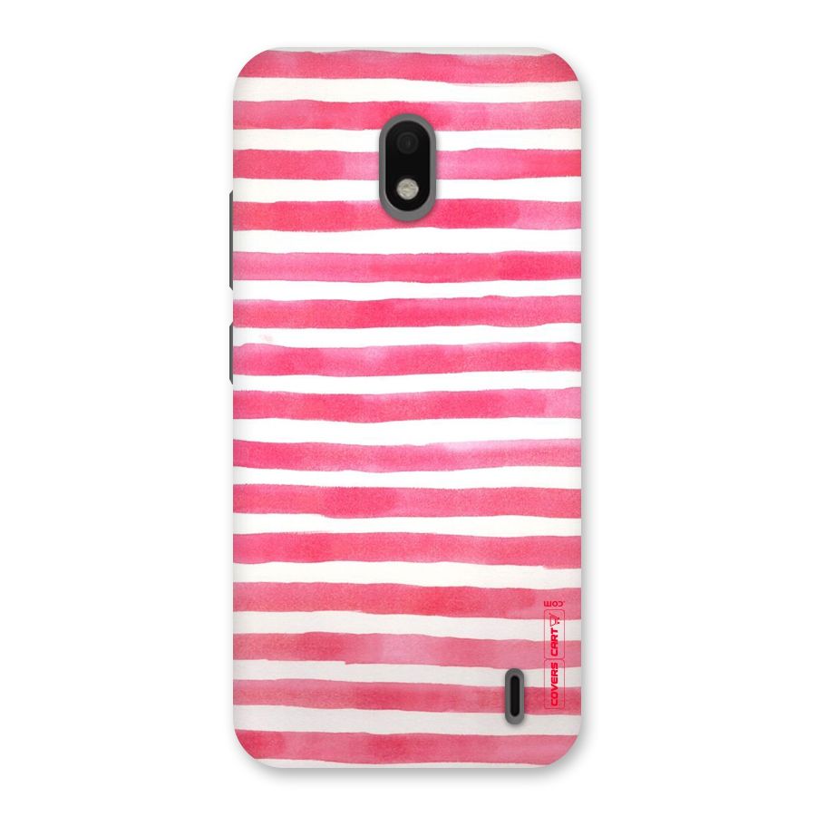 White And Pink Stripes Back Case for Nokia 2.2