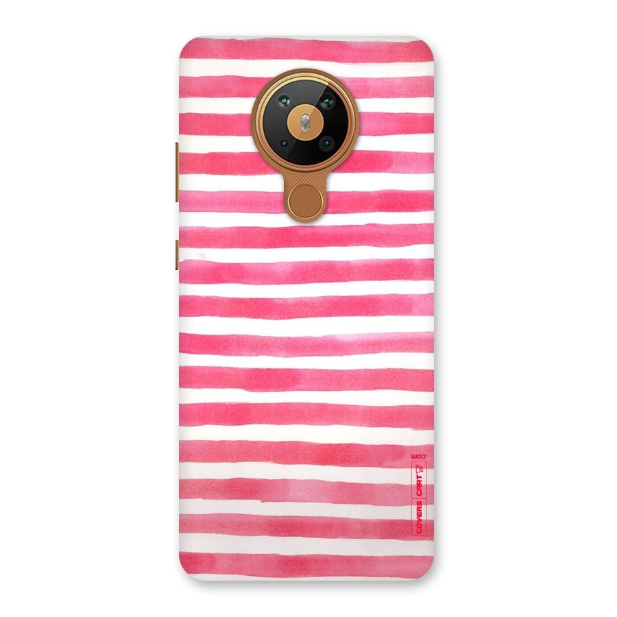 White And Pink Stripes Back Case for Nokia 5.3