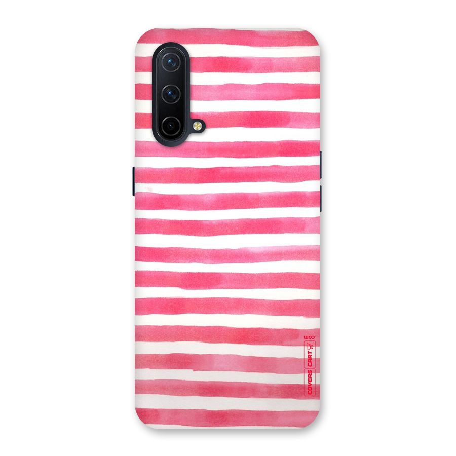 White And Pink Stripes Back Case for OnePlus Nord CE 5G