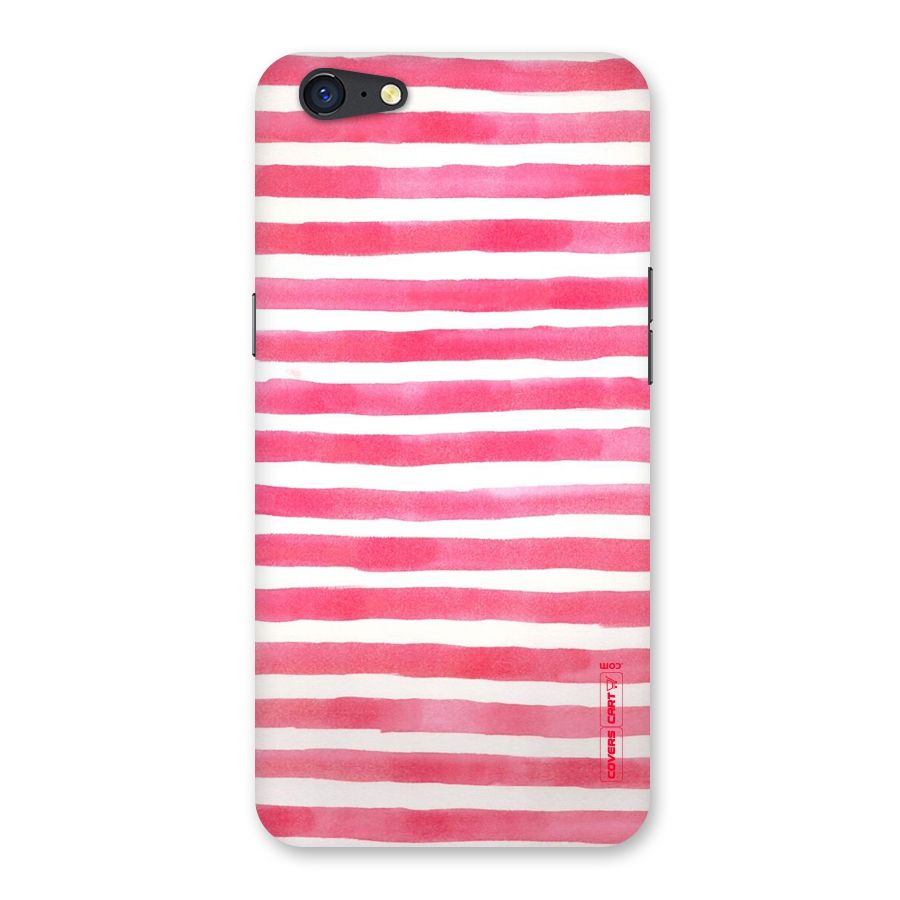 White And Pink Stripes Back Case for Oppo A71
