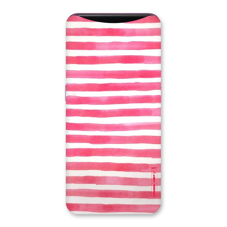 White And Pink Stripes Back Case for Oppo Find X