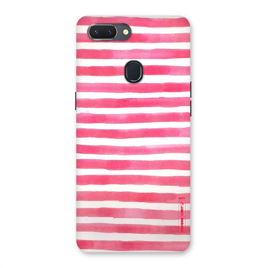 White And Pink Stripes Back Case for Oppo Realme 2
