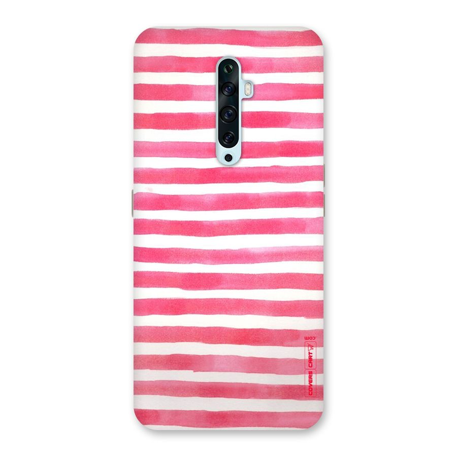 White And Pink Stripes Back Case for Oppo Reno2 Z