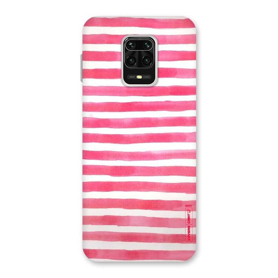 White And Pink Stripes Back Case for Poco M2 Pro
