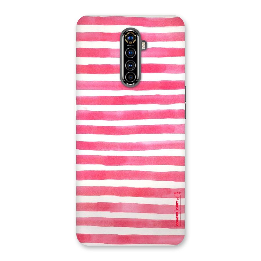 White And Pink Stripes Back Case for Realme X2 Pro