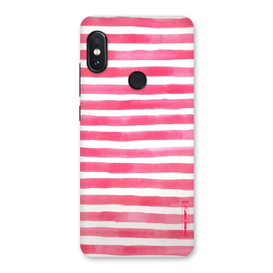 White And Pink Stripes Back Case for Redmi Note 5 Pro
