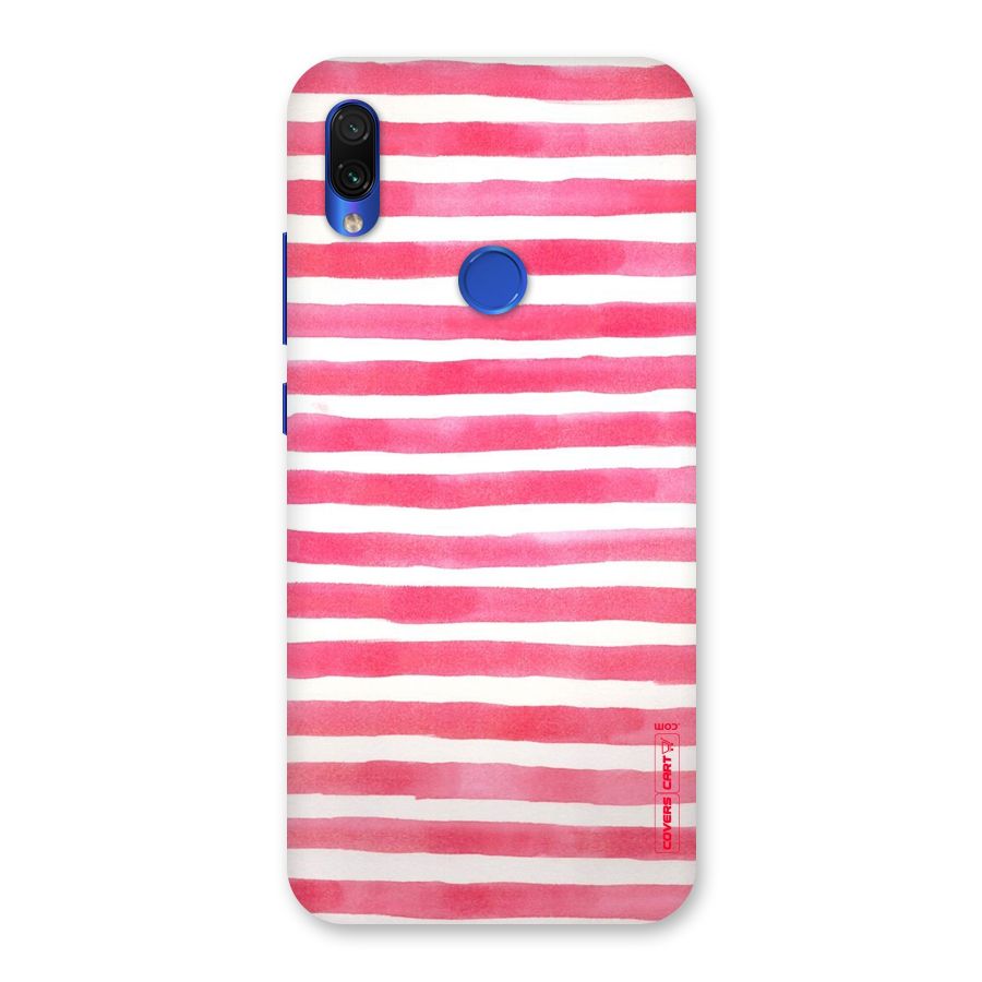 White And Pink Stripes Back Case for Redmi Note 7S
