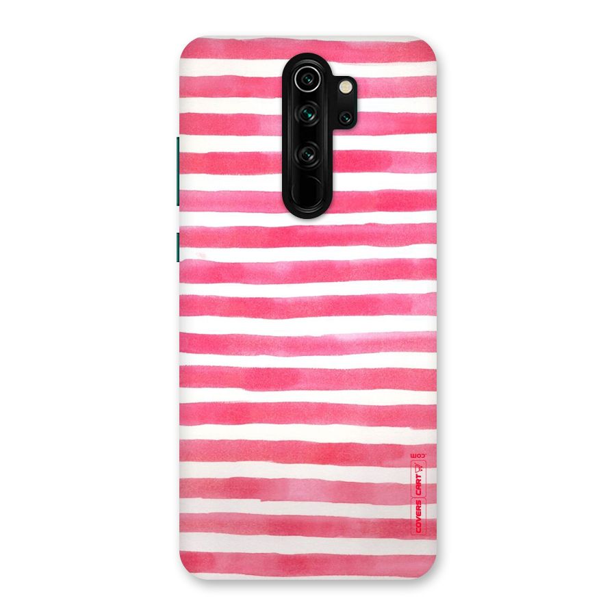 White And Pink Stripes Back Case for Redmi Note 8 Pro