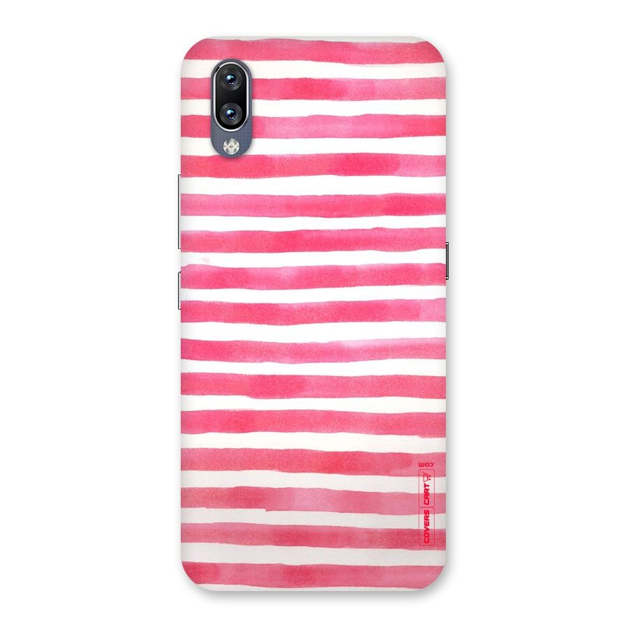 White And Pink Stripes Back Case for Vivo NEX