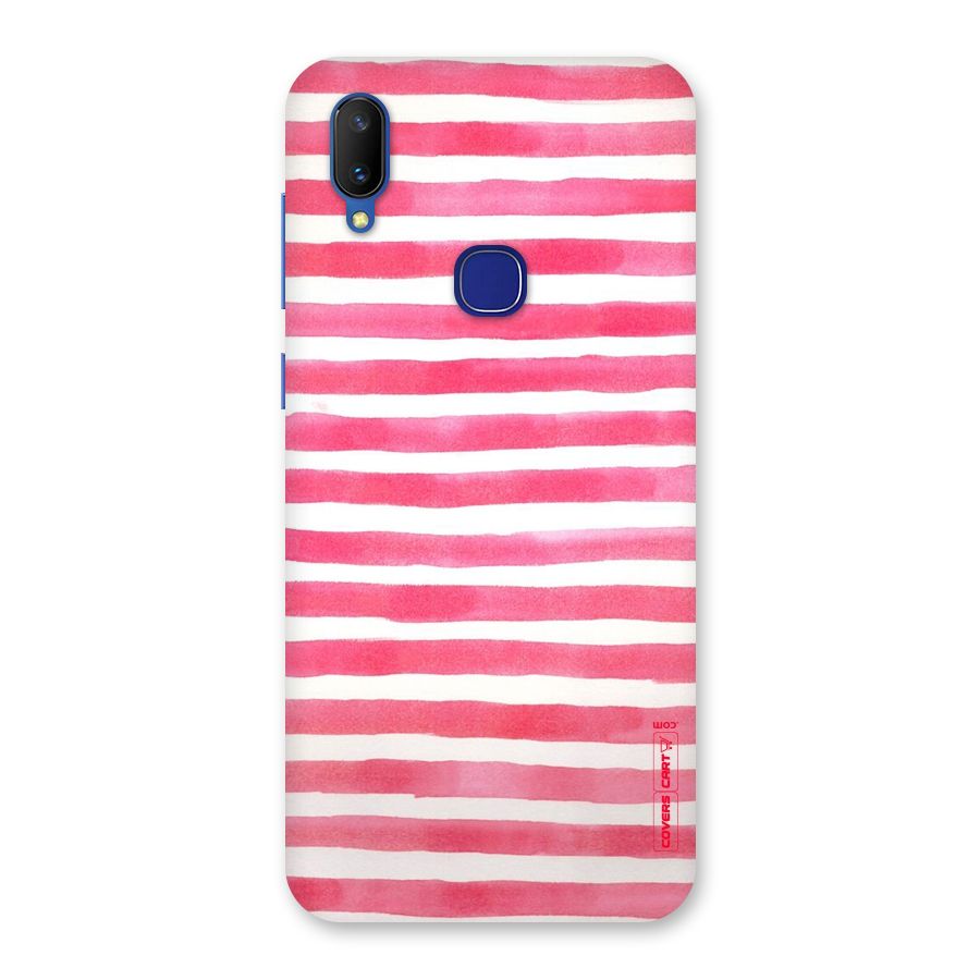 White And Pink Stripes Back Case for Vivo V11