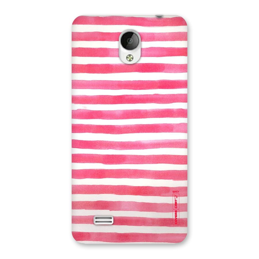 White And Pink Stripes Back Case for Vivo Y21