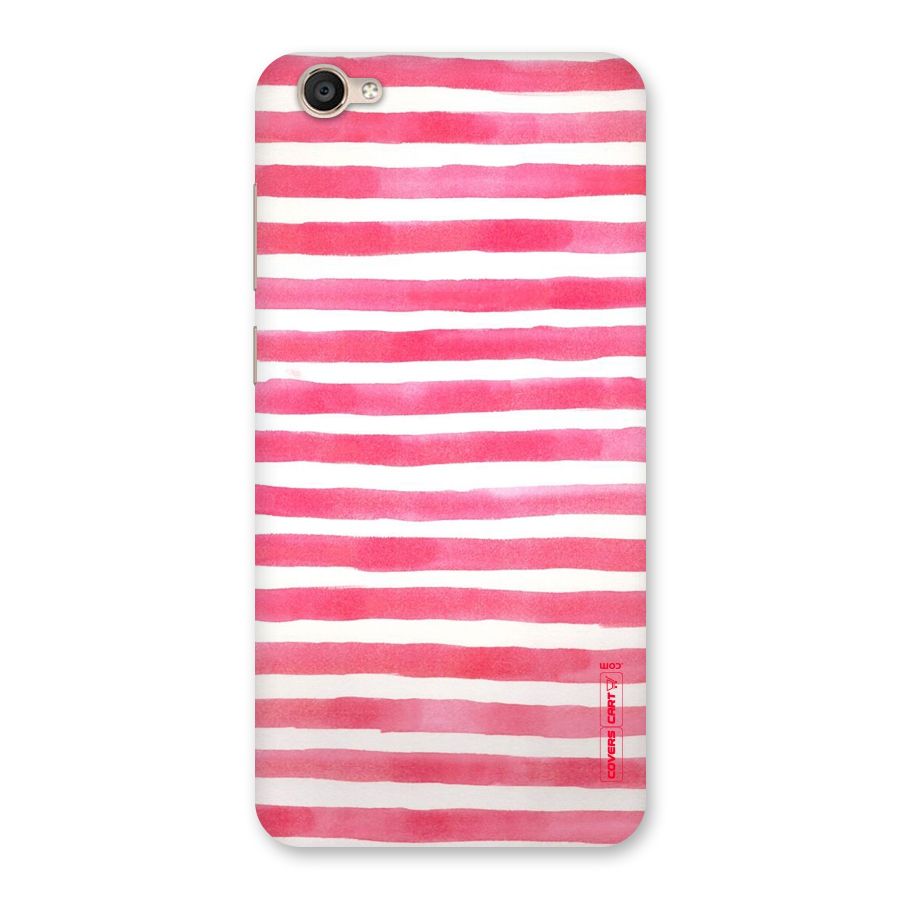 White And Pink Stripes Back Case for Vivo Y55s
