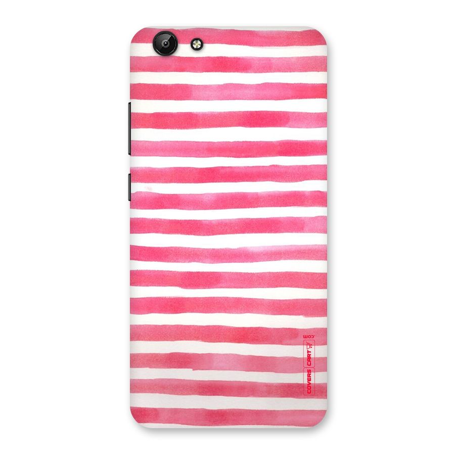 White And Pink Stripes Back Case for Vivo Y69