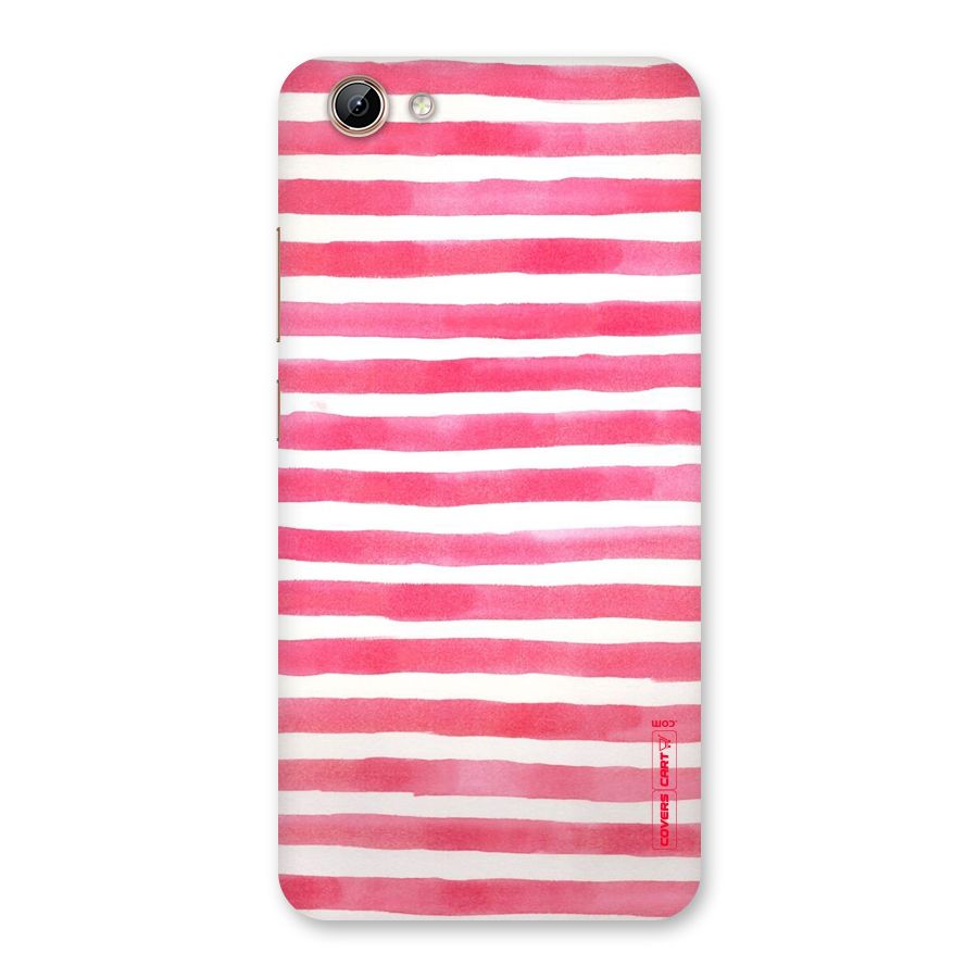 White And Pink Stripes Back Case for Vivo Y71i