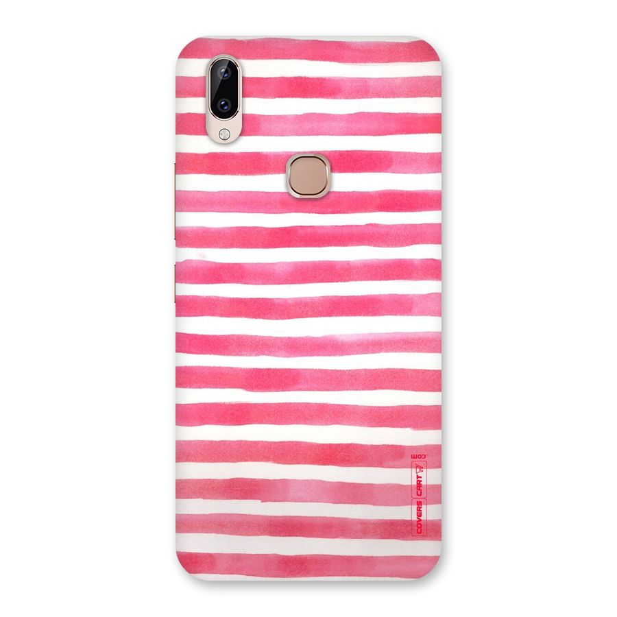 White And Pink Stripes Back Case for Vivo Y83 Pro