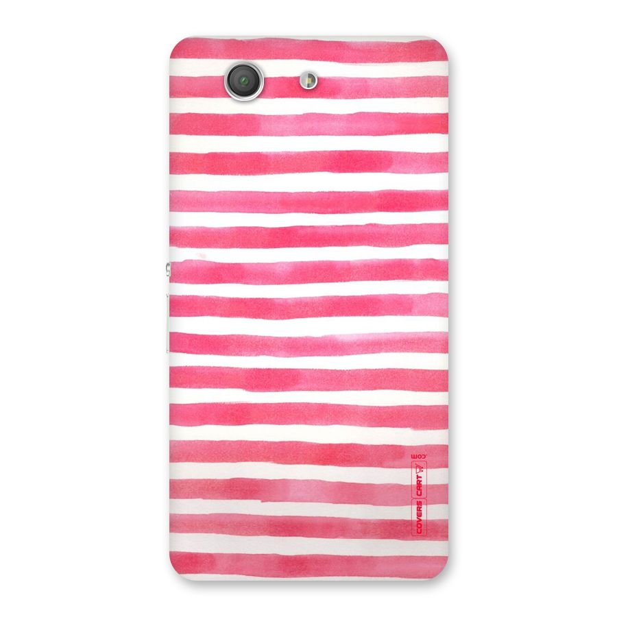 White And Pink Stripes Back Case for Xperia Z3 Compact