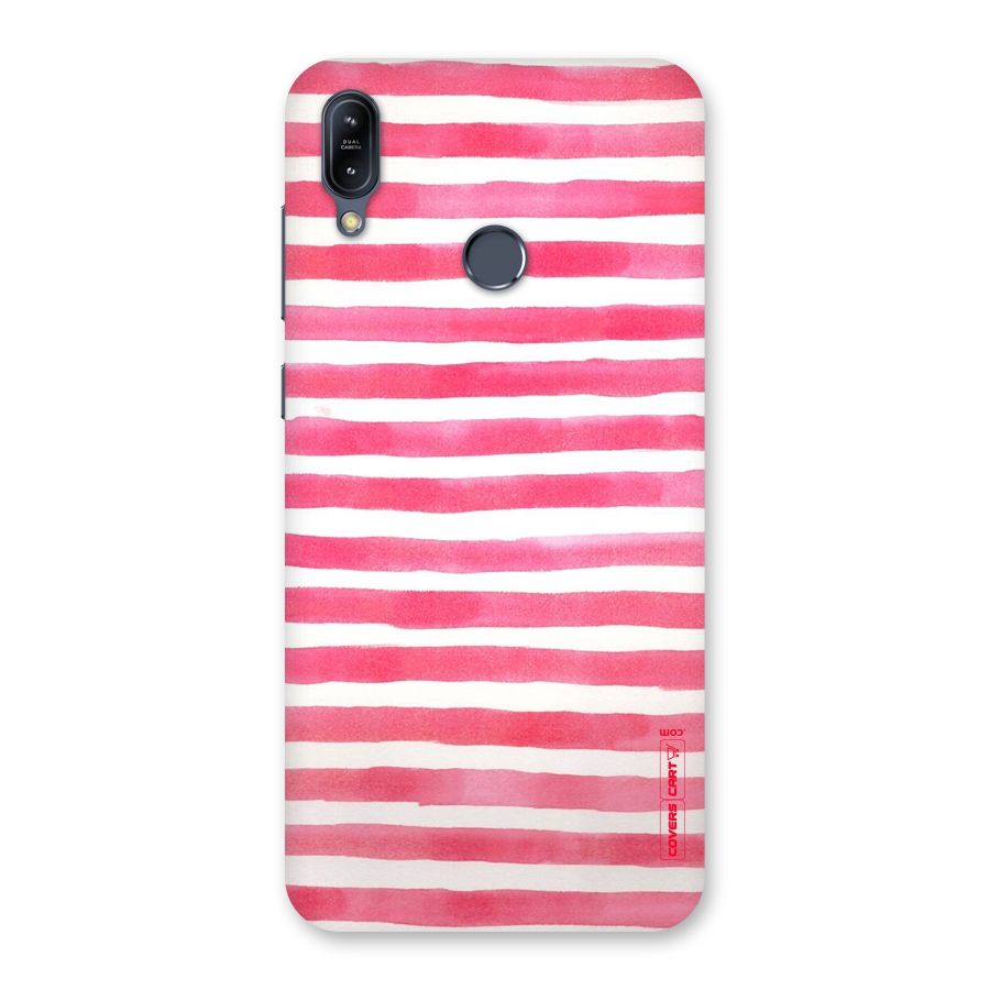 White And Pink Stripes Back Case for Zenfone Max M2