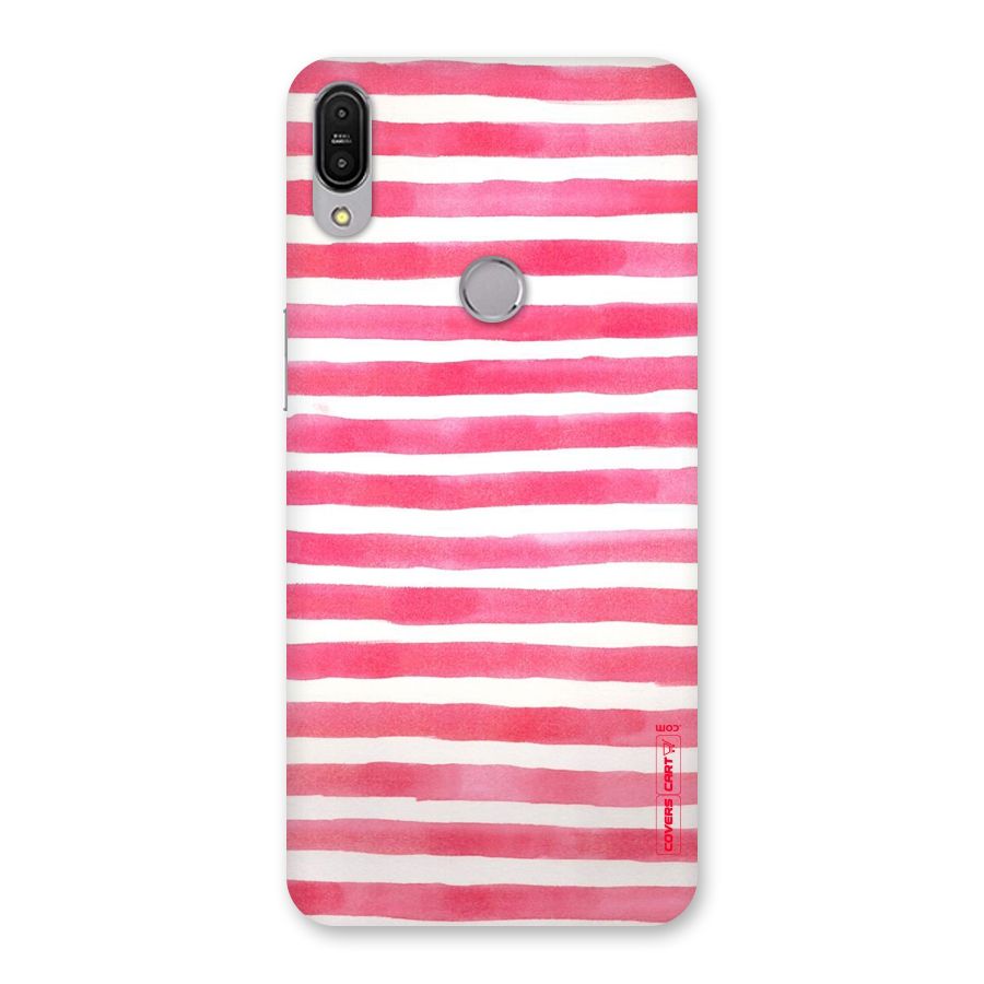 White And Pink Stripes Back Case for Zenfone Max Pro M1