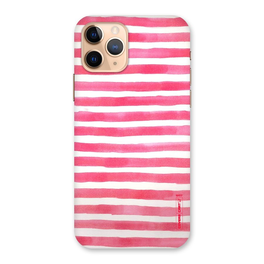 White And Pink Stripes Back Case for iPhone 11 Pro