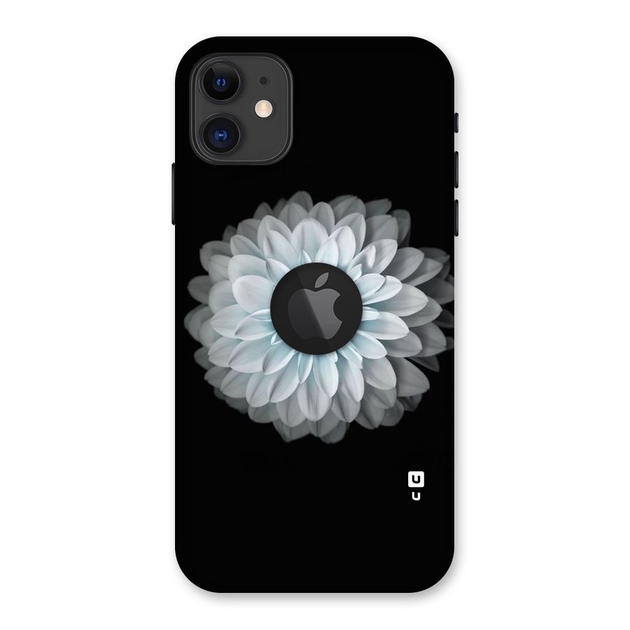 White Bloom Back Case for iPhone 11 Logo Cut