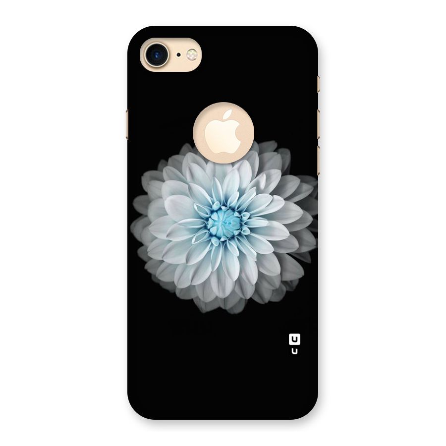 White Bloom Back Case for iPhone 7 Logo Cut