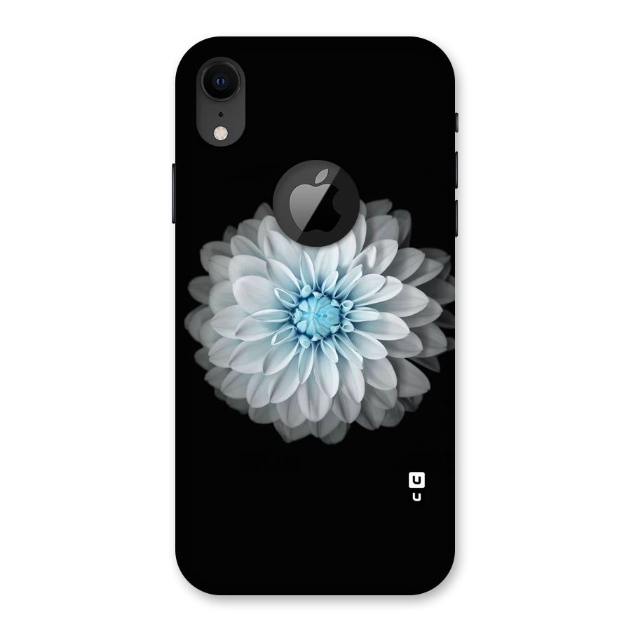 White Bloom Back Case for iPhone XR Logo Cut