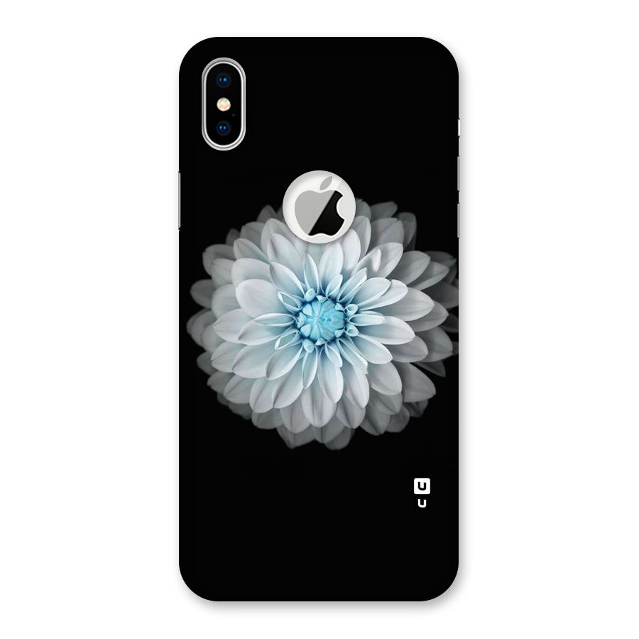 White Bloom Back Case for iPhone XS Logo Cut