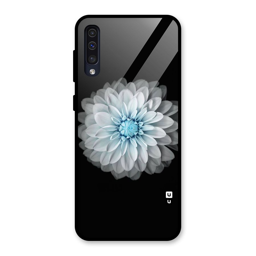 White Bloom Glass Back Case for Galaxy A50