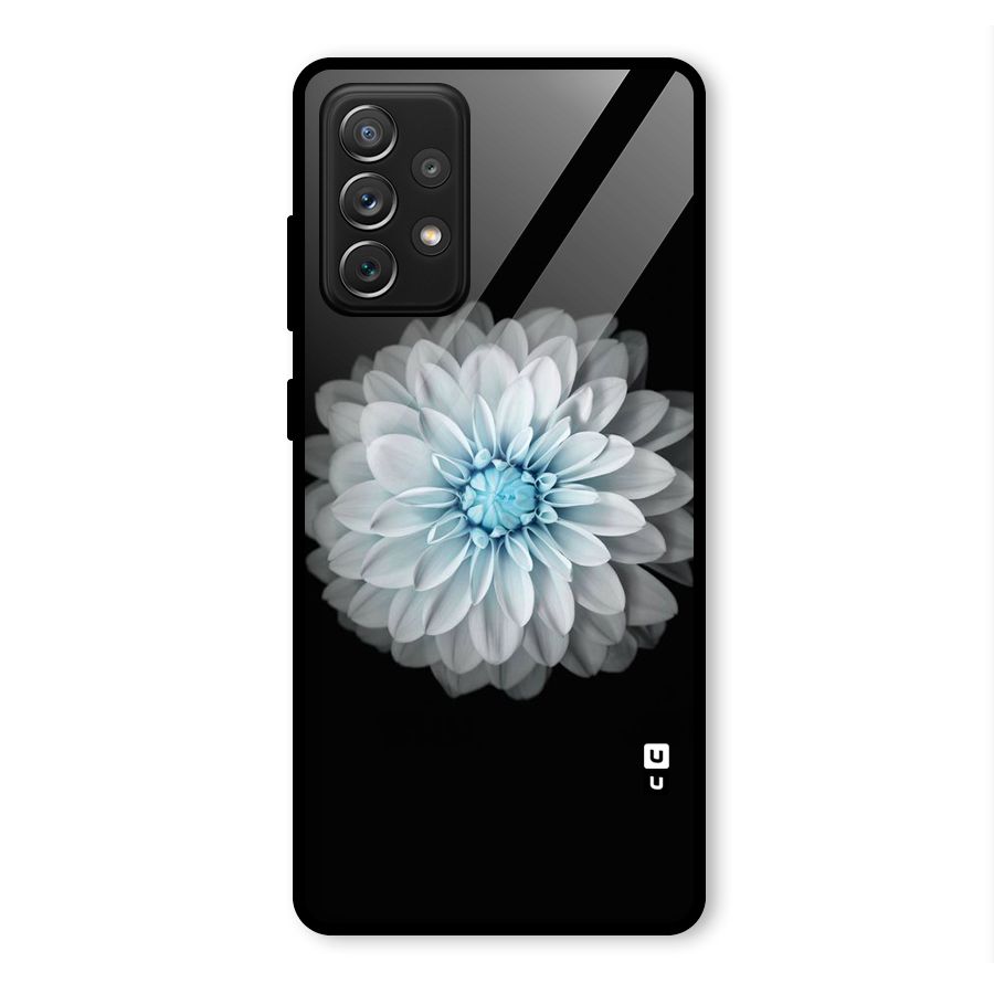 White Bloom Glass Back Case for Galaxy A72