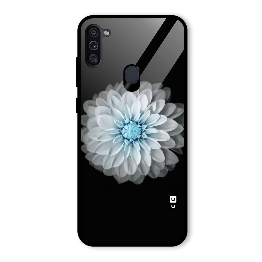 White Bloom Glass Back Case for Galaxy M11
